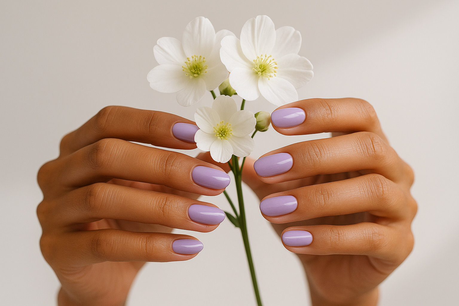 color of nails more light purple